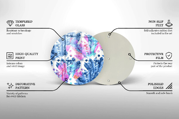 Protection plaque induction Illustration bohème de plumes