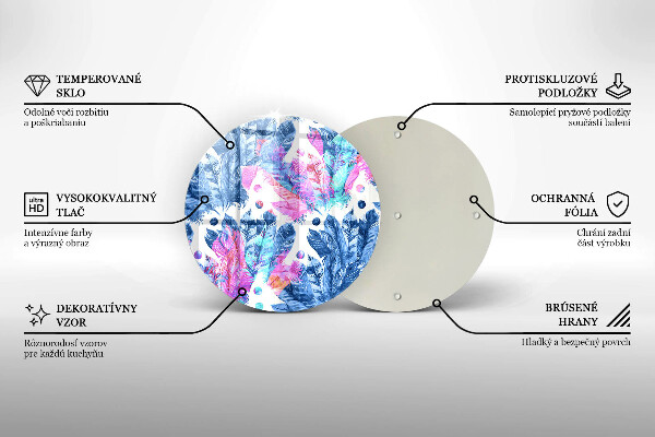 Protection plaque induction Illustration bohème de plumes