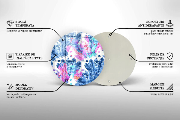 Protection plaque induction Illustration bohème de plumes