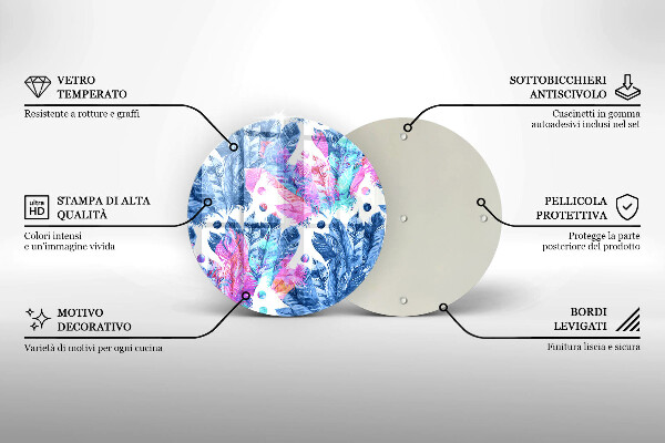 Protection plaque induction Illustration bohème de plumes
