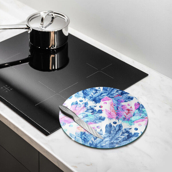 Protection plaque induction Illustration bohème de plumes