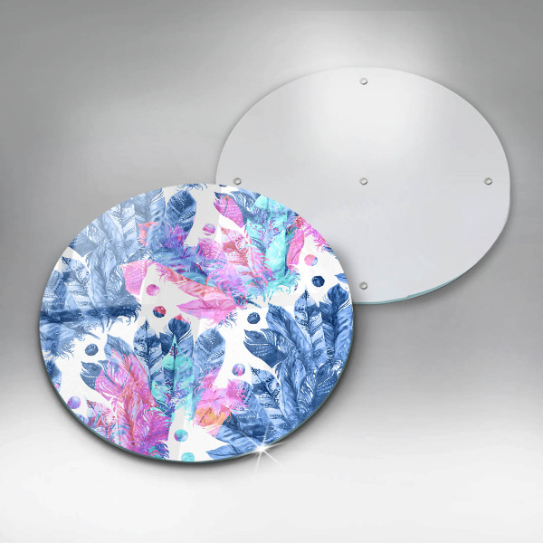 Protection plaque induction Illustration bohème de plumes