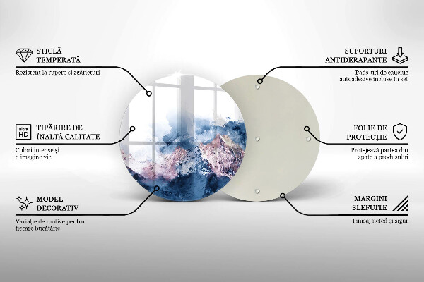 Protection plaque induction Montagnes peintes abstraites