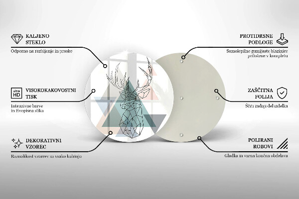Protection plaque induction Cerf abstrait