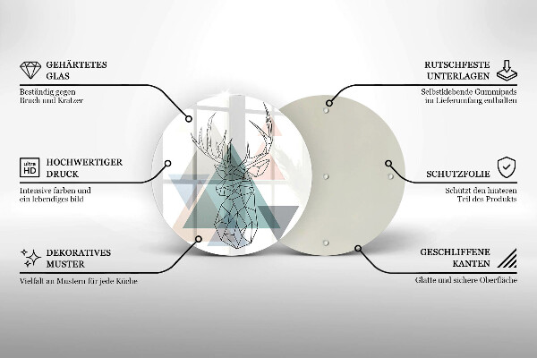 Protection plaque induction Cerf abstrait