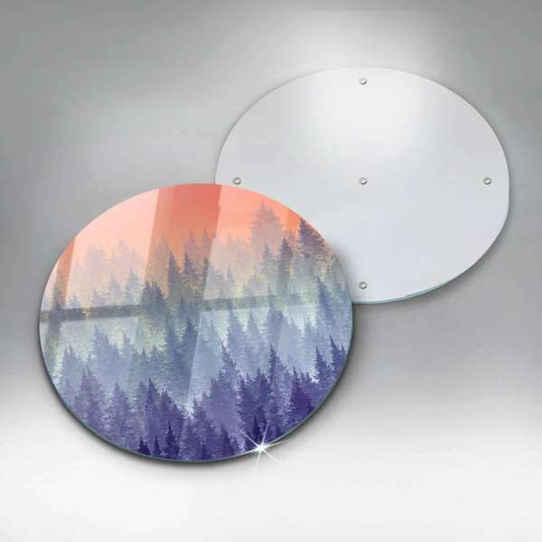 Protection plaque induction Forêt au coucher du soleil