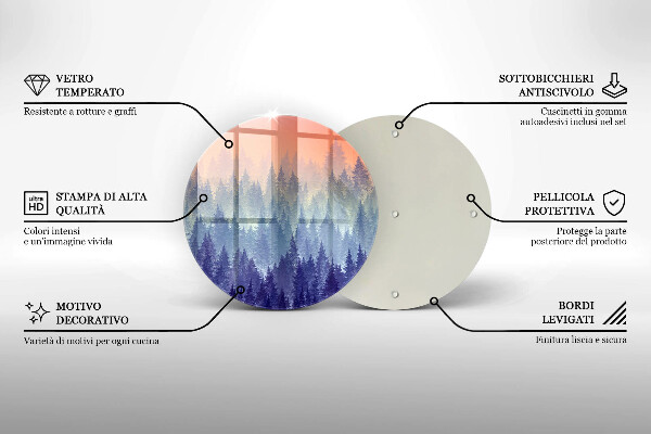 Protection plaque induction Forêt au coucher du soleil