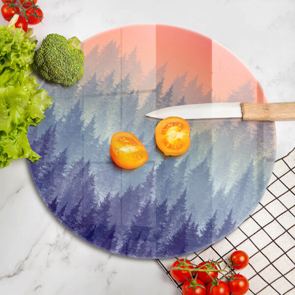 Protection plaque induction Forêt au coucher du soleil