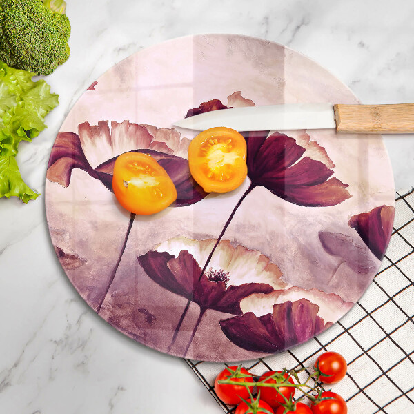 Protection plaque induction Peinture de fleurs