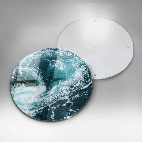 Protection plaque induction Des vagues d'eau écumantes