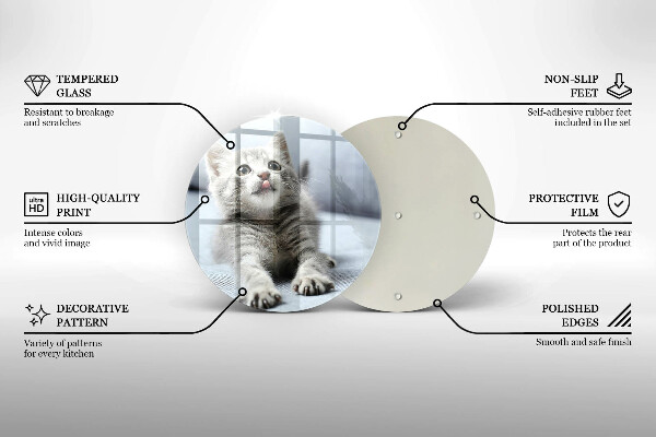 Protection plaque induction Petit chaton mignon