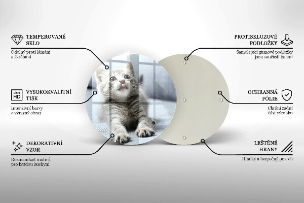 Protection plaque induction Petit chaton mignon