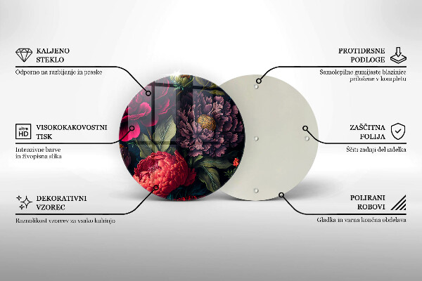 Protection plaque induction Belles fleurs