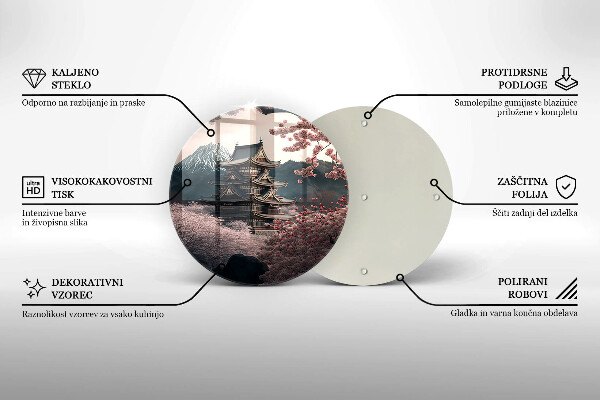 Protection plaque induction Paysage de construction japonais