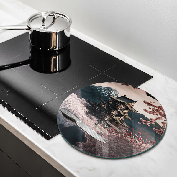 Protection plaque induction Paysage de construction japonais