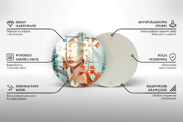 Protection plaque induction Femme en fleurs