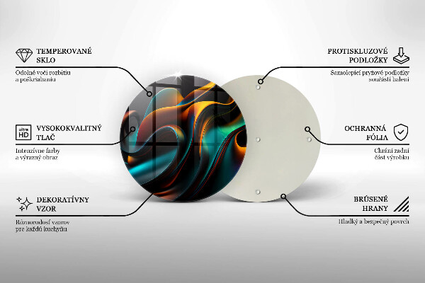 Protection plaque induction Abstraction colorée