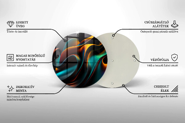 Protection plaque induction Abstraction colorée