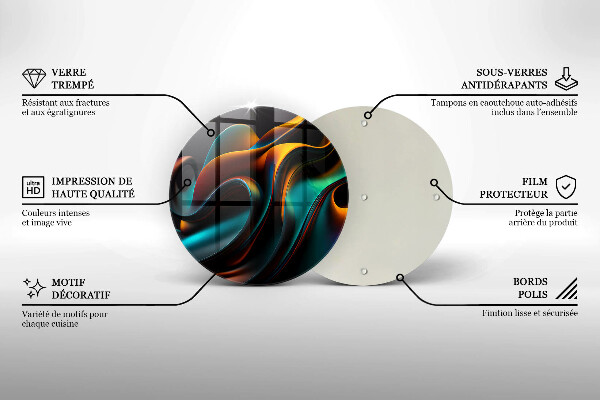 Protection plaque induction Abstraction colorée