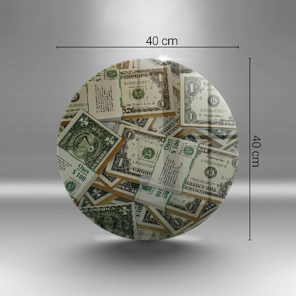 Planche à découper en verre Argent dollars