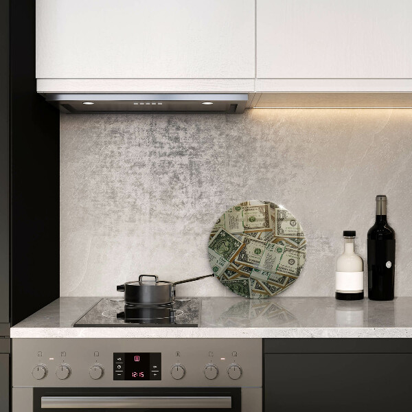 Planche à découper en verre Argent dollars