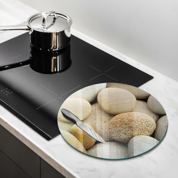 Protection plaque induction Modèle de pierres ovales