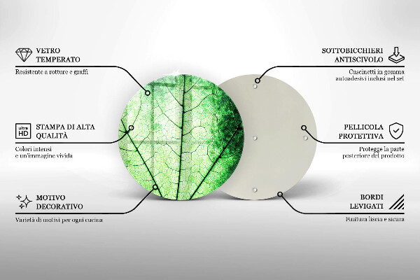 Protection plaque induction Feuille de veine décorative