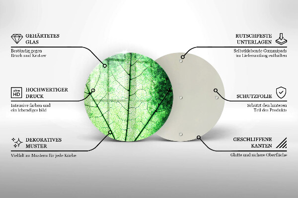 Protection plaque induction Feuille de veine décorative