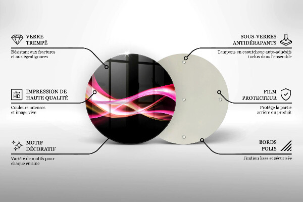 Protection plaque induction Fumée de néon abstraite