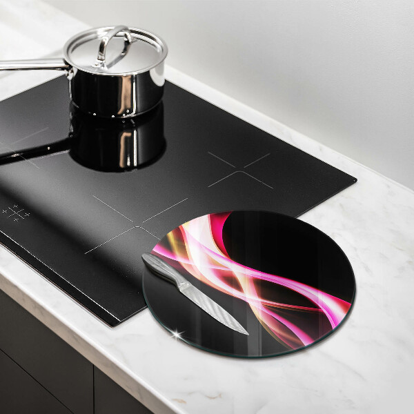 Protection plaque induction Fumée de néon abstraite