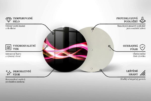 Protection plaque induction Fumée de néon abstraite