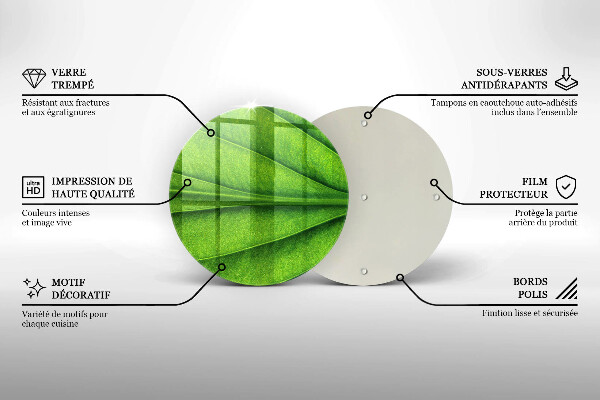 Protection plaque induction Feuille de veine naturelle