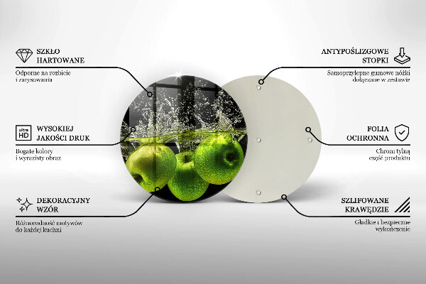 Protection plaque induction Pommes vertes et eau