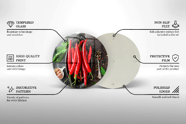 Protection plaque induction Piments rouges