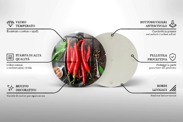 Protection plaque induction Piments rouges