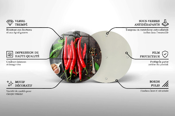 Protection plaque induction Piments rouges