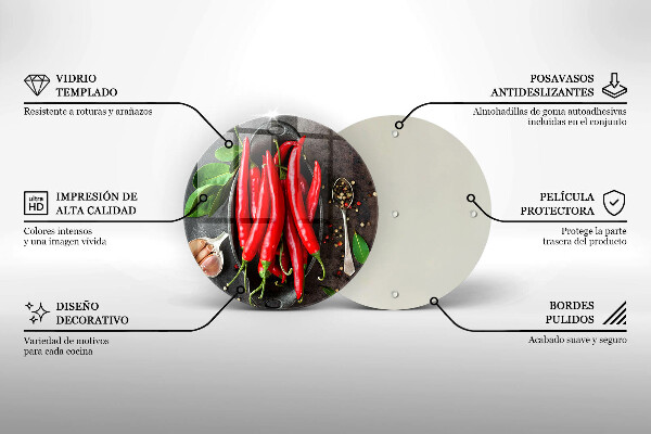 Protection plaque induction Piments rouges