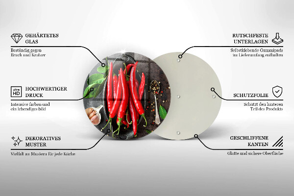 Protection plaque induction Piments rouges