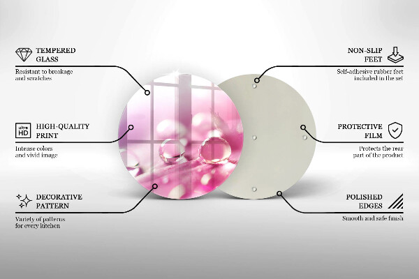 Protection plaque induction Pétales de fleurs de rosée