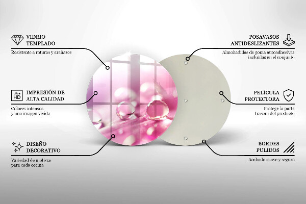 Protection plaque induction Pétales de fleurs de rosée