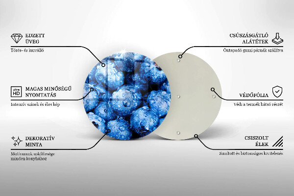 Protection plaque induction Myrtilles juteuses