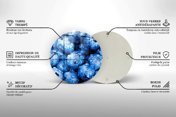 Protection plaque induction Myrtilles juteuses