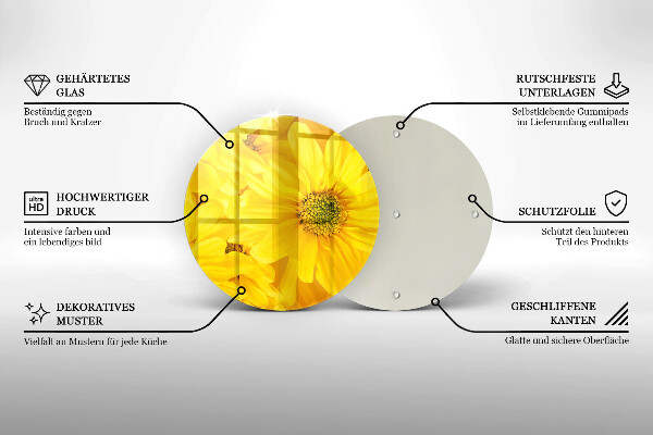 Protection plaque induction Pétales de fleur