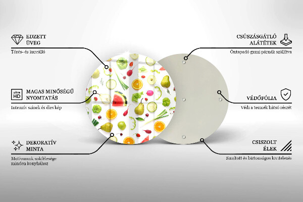 Protection plaque induction Modèle de fruits et légumes