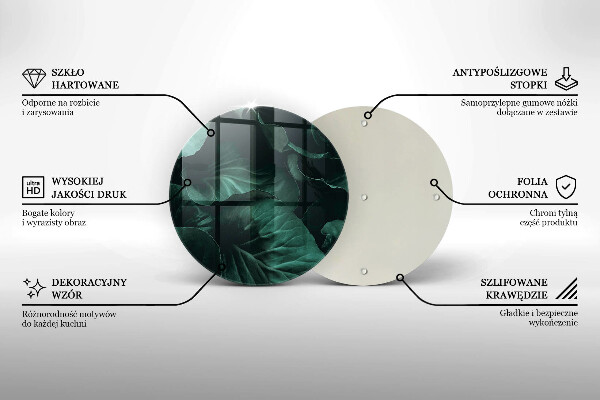 Protection plaque induction Feuilles sombres et sauvages