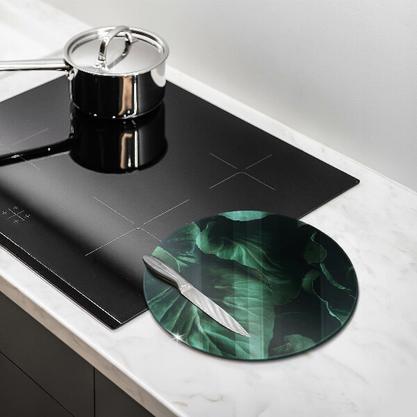 Protection plaque induction Feuilles sombres et sauvages