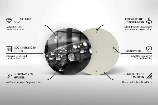 Protection plaque induction La rosée tombe sur les feuilles