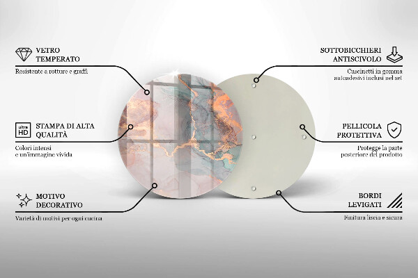 Protection plaque induction Marbre avec de l'or