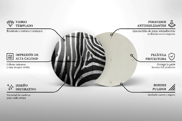 Protection plaque induction Rayures zébrées