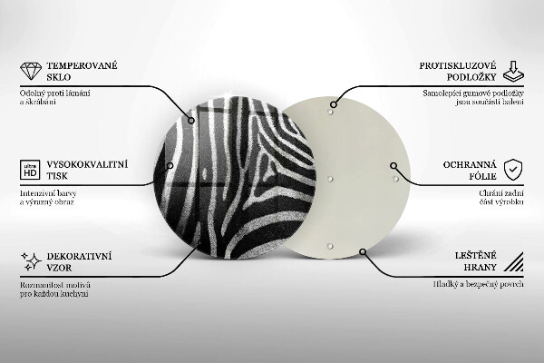 Protection plaque induction Rayures zébrées